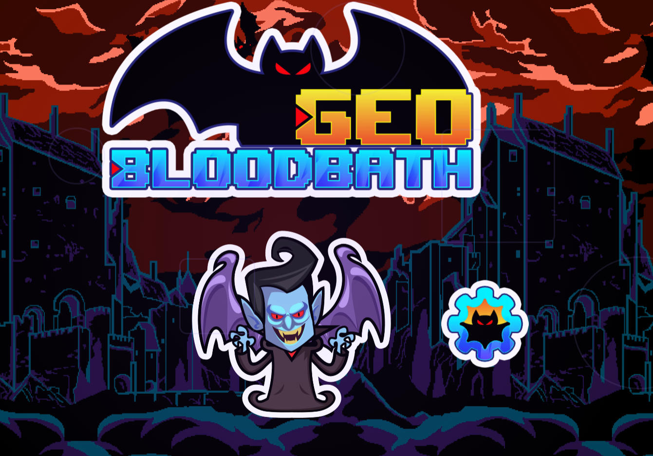 좁은 통로와 스파이크가 이어지는 Geometry Dash Bloodbath 플레이 장면